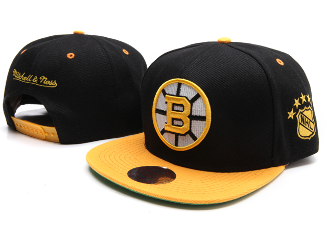 NHL Boston Bruins M&N Snapback Hat NU03